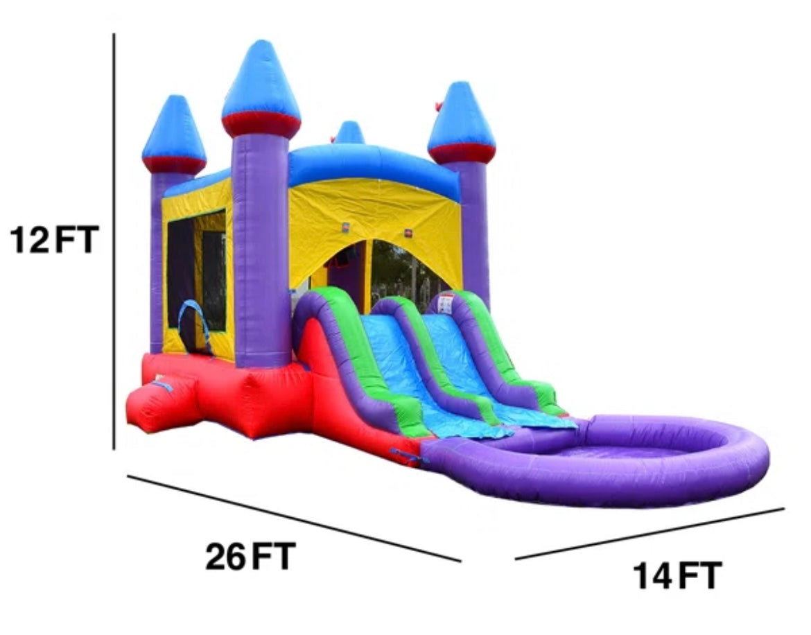 Combo Castle w/ Splash Pad 26ft x 14ft | Ultimate Fun