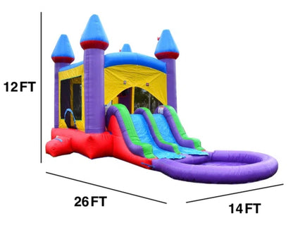 Combo Castle w/ Splash Pad 26ft x 14ft | Ultimate Fun