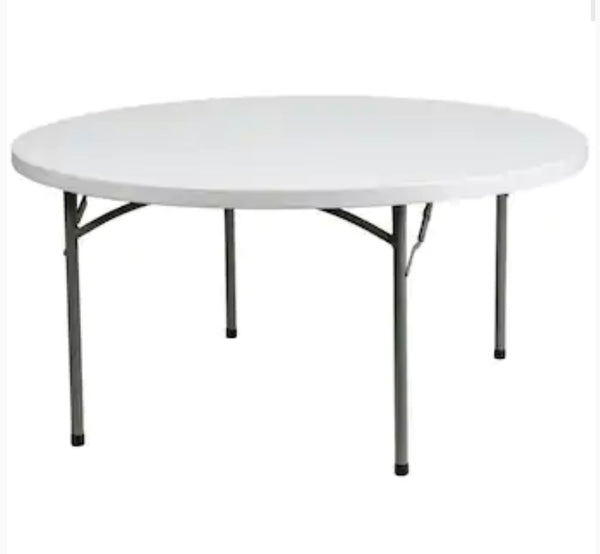 5ft Round White Banquet Table
