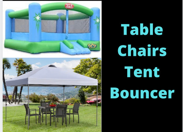Bounce House, Tent, Table, Chair bundle