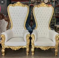 White/Gold Throne chair
